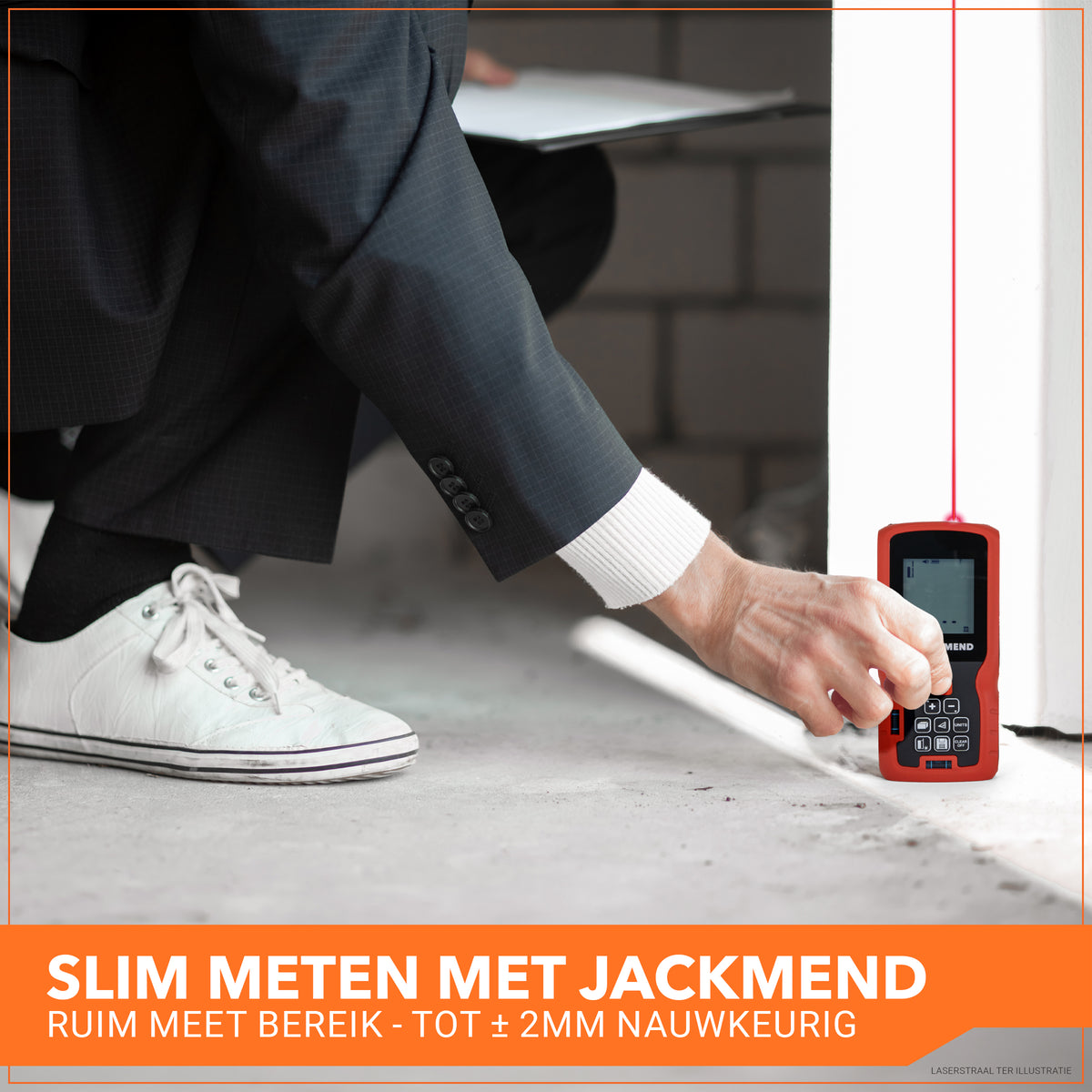 JACKMEND Professionele Laserafstandmeter met 50 Meter Bereik